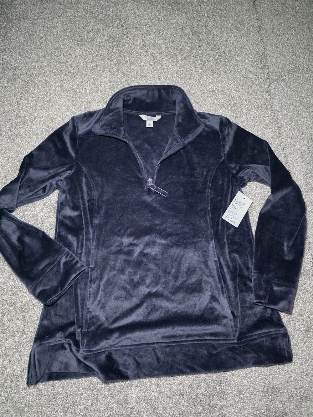 Plush Half-Zip Pullover Sweater - Navy